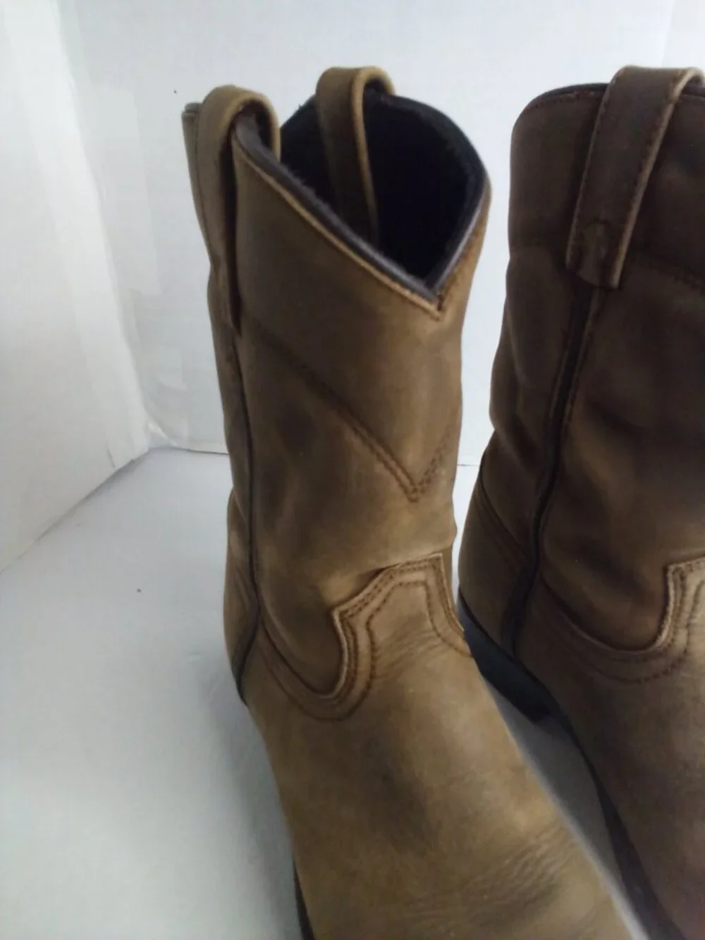 Smokey Mountain Boots Youth Boys 3.5 Roper Western Cowboy Leather Round Toe